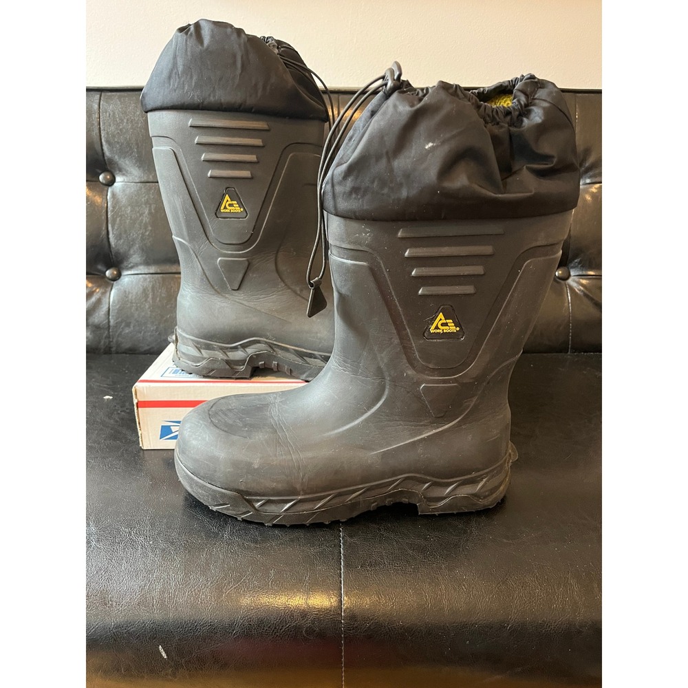 ACE Work Boots Bullfrog Elite CT Composite‎ Toe Black Rubber Safety Boots
